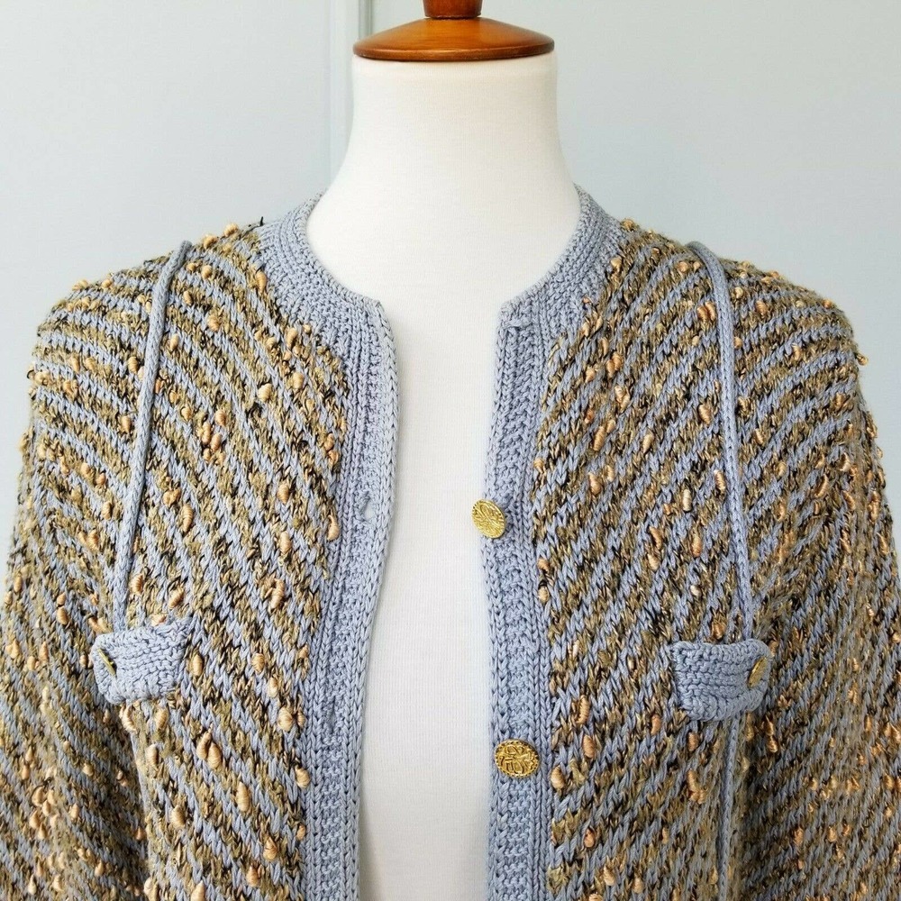 Peruvian Connection S Pima Cotton Long Sl Cardigan - Picture 2 of 12